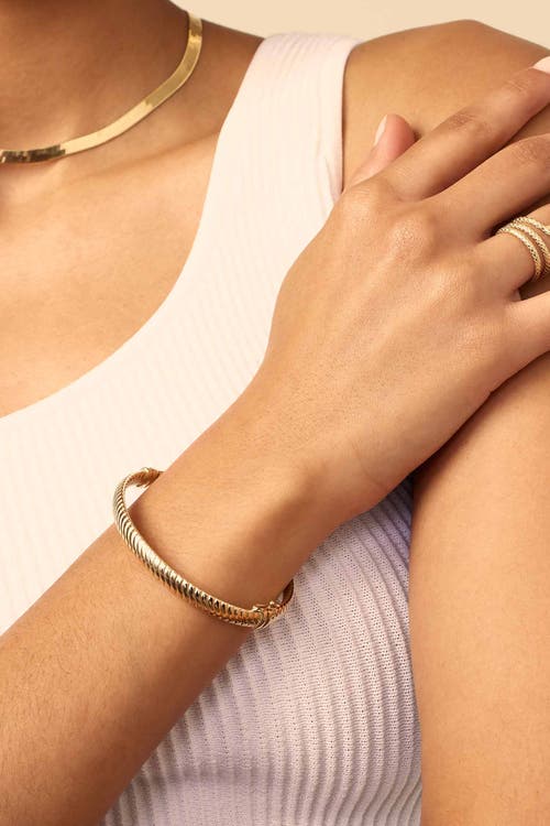 Oradina Women's 14k Yellow Gold Cobra Bangle In Yellow Gold