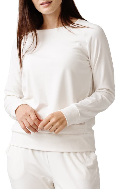 Ultrasoft Long Sleeve Pajama Top in Ivory