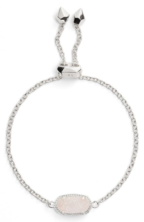 Kendra Scott Elaina Bracelet In Iridescent Drusy/silver