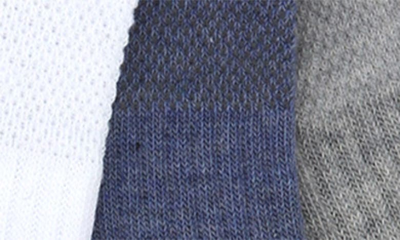 Shop Lorenzo Uomo 3-pack Ankle Socks In Grey/ Blue/ White