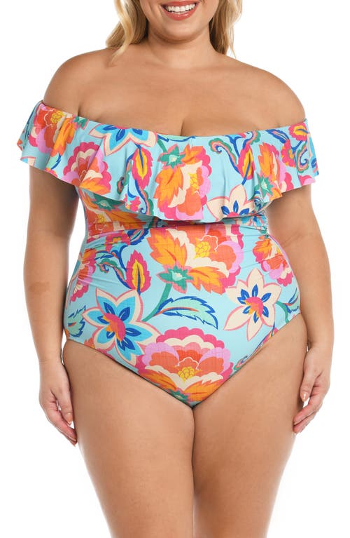 La Blanca Breezy Off the Shoulder One-Piece Swimsuit Multi at Nordstrom,