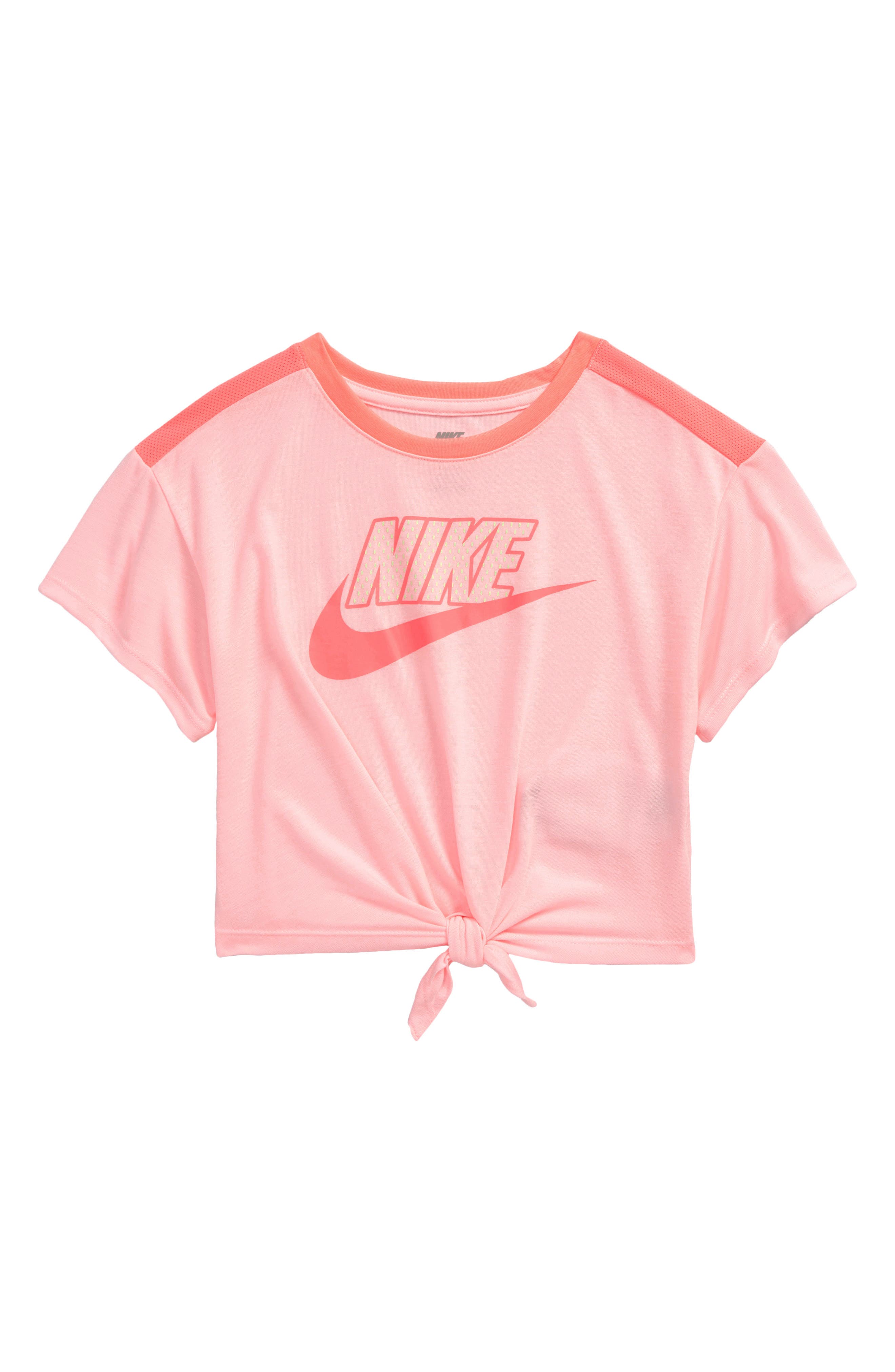 girls pink nike shirt