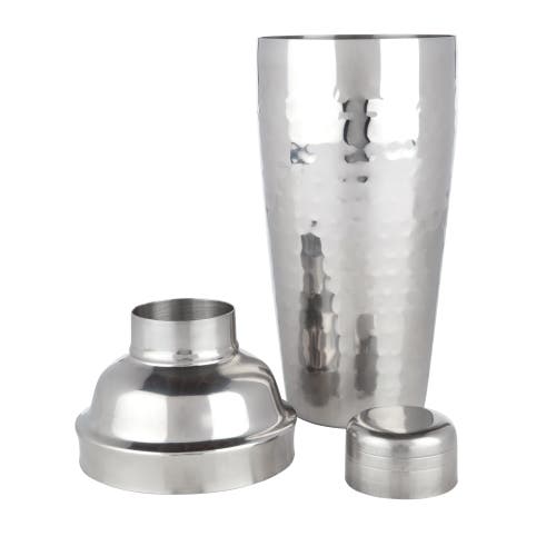 Viski Irving Hammered Cocktail Shaker In Silver