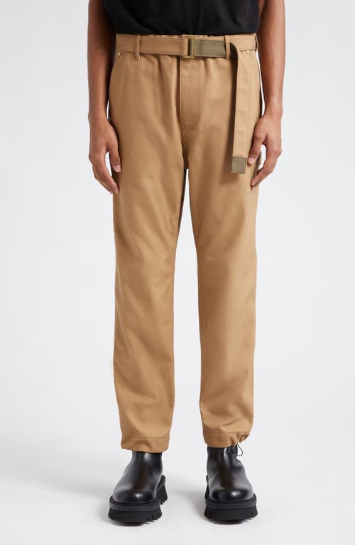 Sacai x Carhartt WIP Belted Cotton Canvas Pants in Beige | Smart