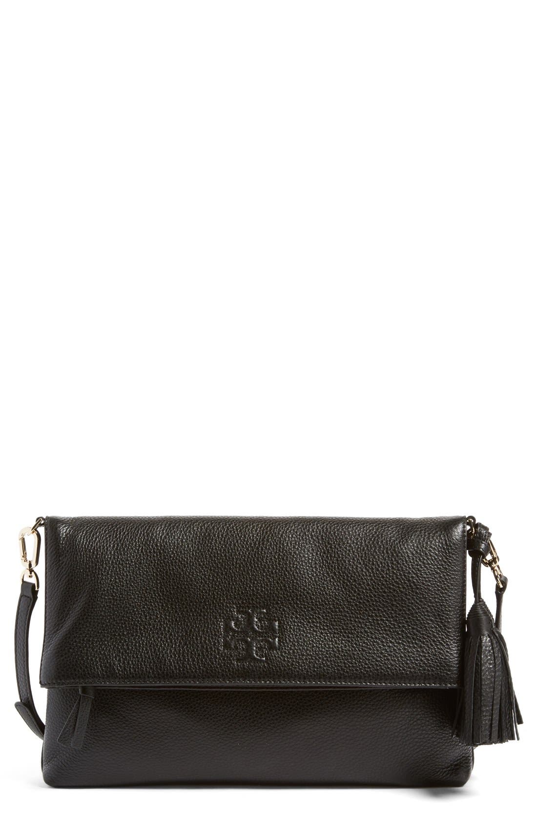 leather foldover crossbody bag