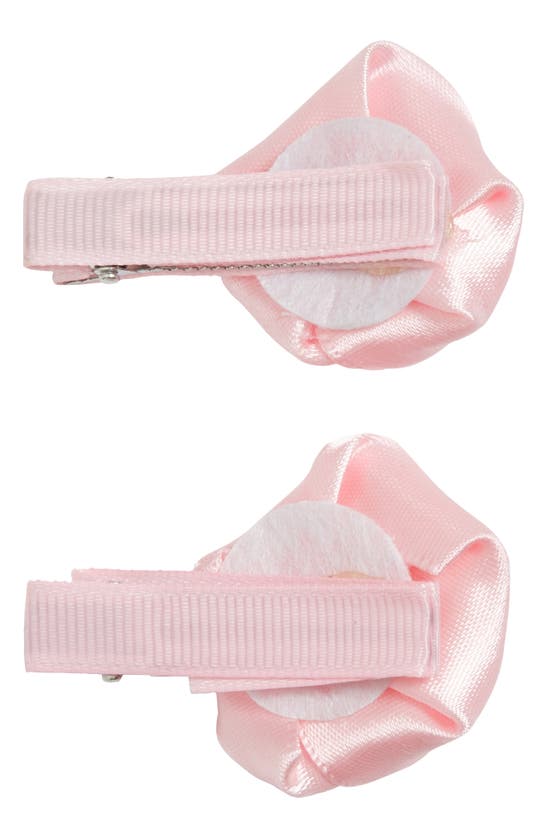 Shop Bp. 2-pack Satin Rosette Barrettes In Pink Multi