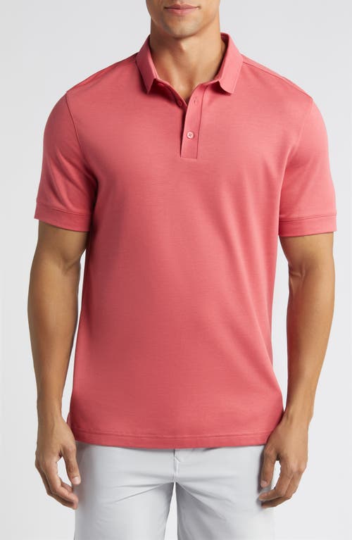 Kent Solid Performance Polo in Light Pastel Red