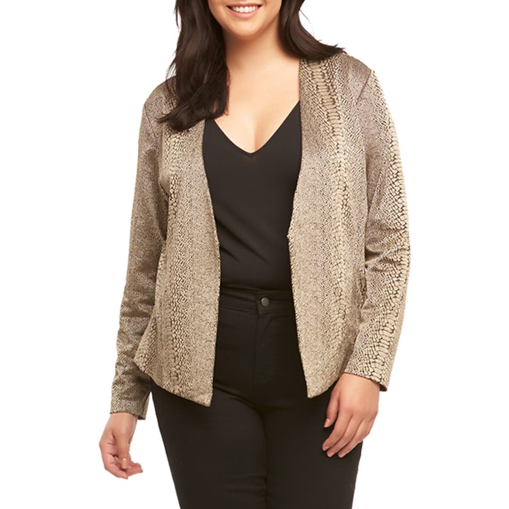 Tart Sun Blazer Snake Print Jacket In Gold Snake