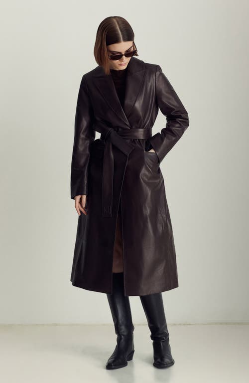 Shop Dawn Levy Ophelia Coat In Chocolate