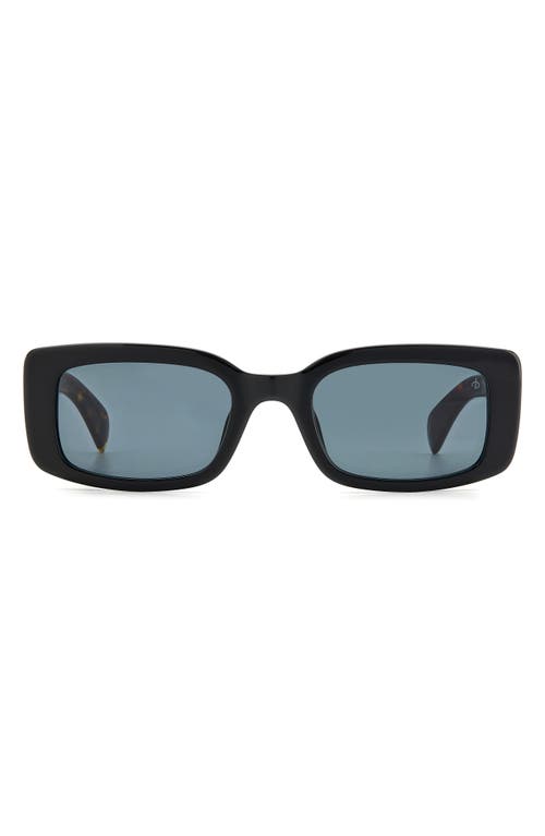 52mm Rectangular Sunglasses in Black/Grey