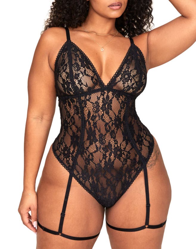 Shop Adore Me Clarisse Bodysuit Lingerie In Black