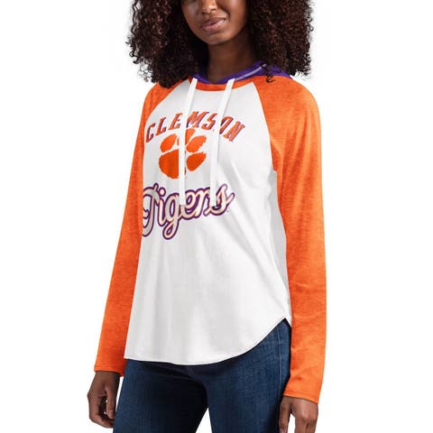 G-III 4Her by Carl Banks Women's White Orlando Magic MVP Raglan Hoodie Long  Sleeve T-shirt
