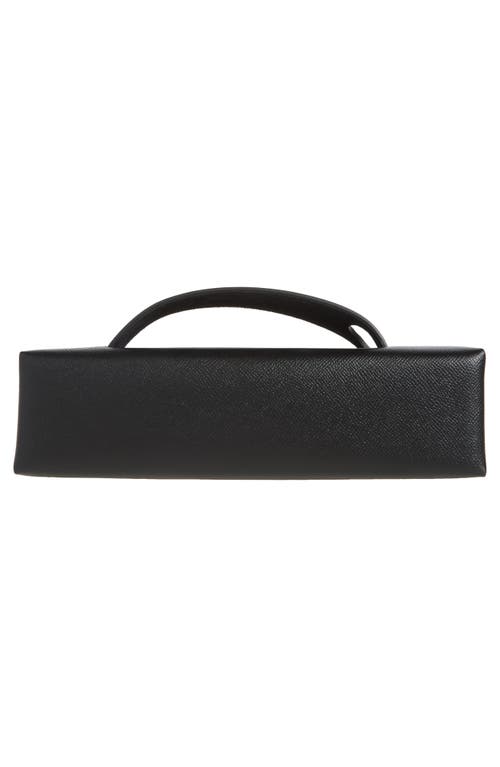 Shop Maison Margiela Small Snatched Leather Shoulder Bag In Black