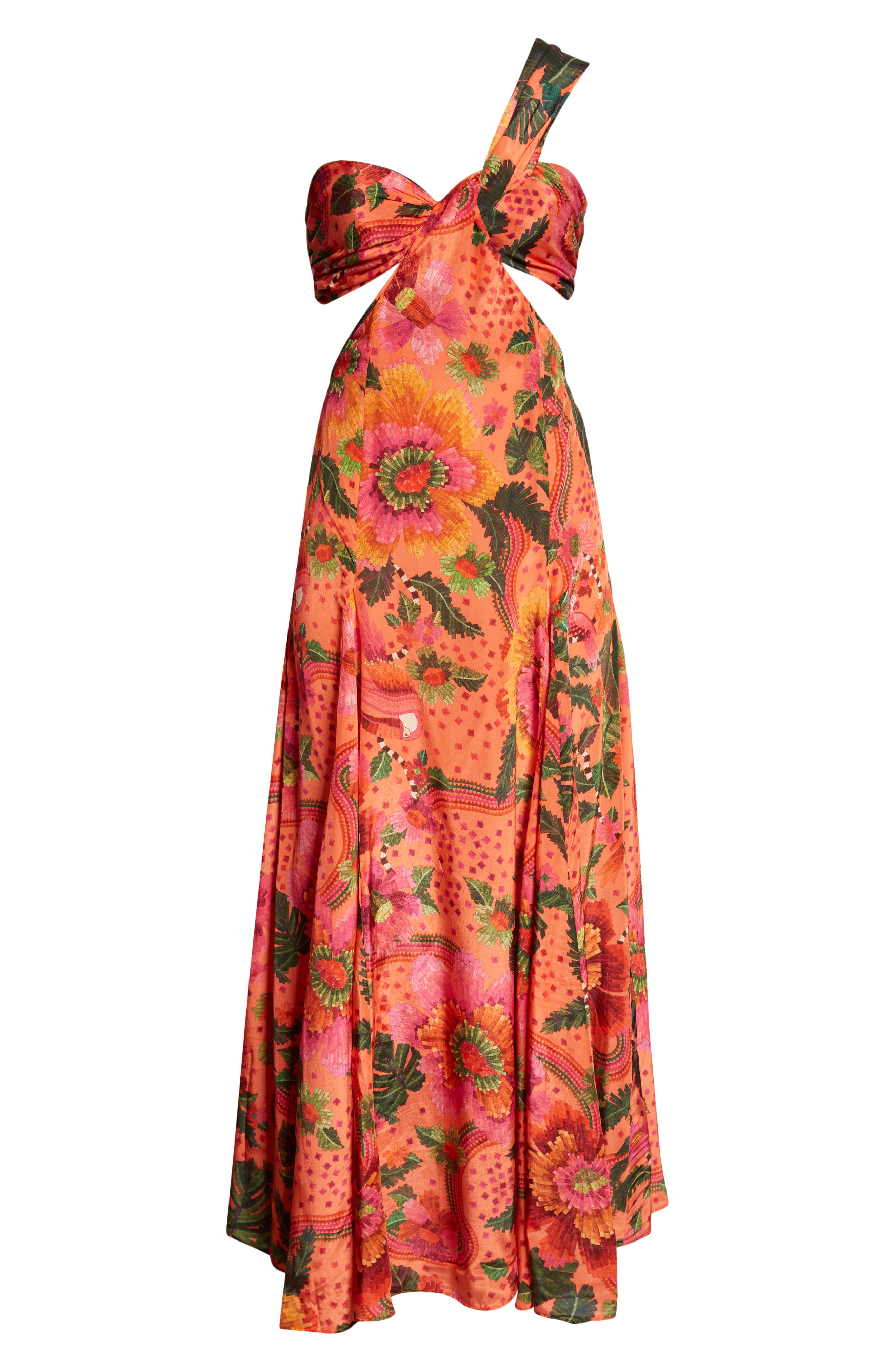 ファーム レディース ワンピース トップス Blooming Garden One Shoulder Maxi Dress Blooming ワンピース | fes.fukushima.jp