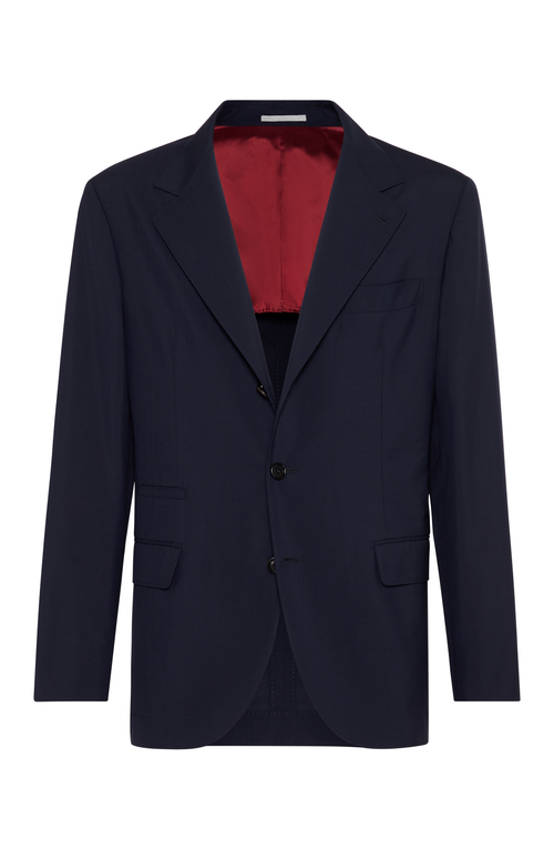 Shop Brunello Cucinelli Deconstructed Blazer In Navy Blue