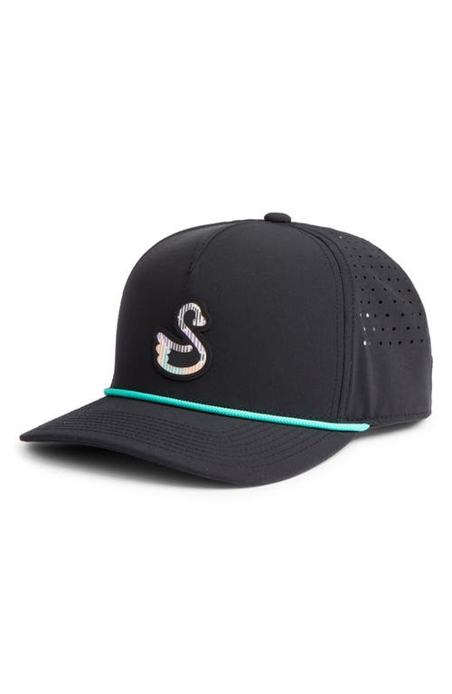 Swannies Dakota Ventilated Water Resistant Rope Snapback Baseball Cap in Black at Nordstrom