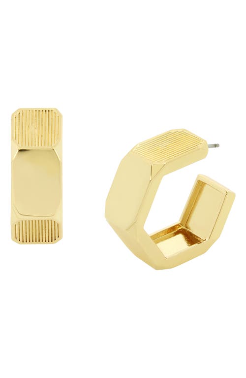 AllSaints Hex Hoop Earrings in Gold at Nordstrom