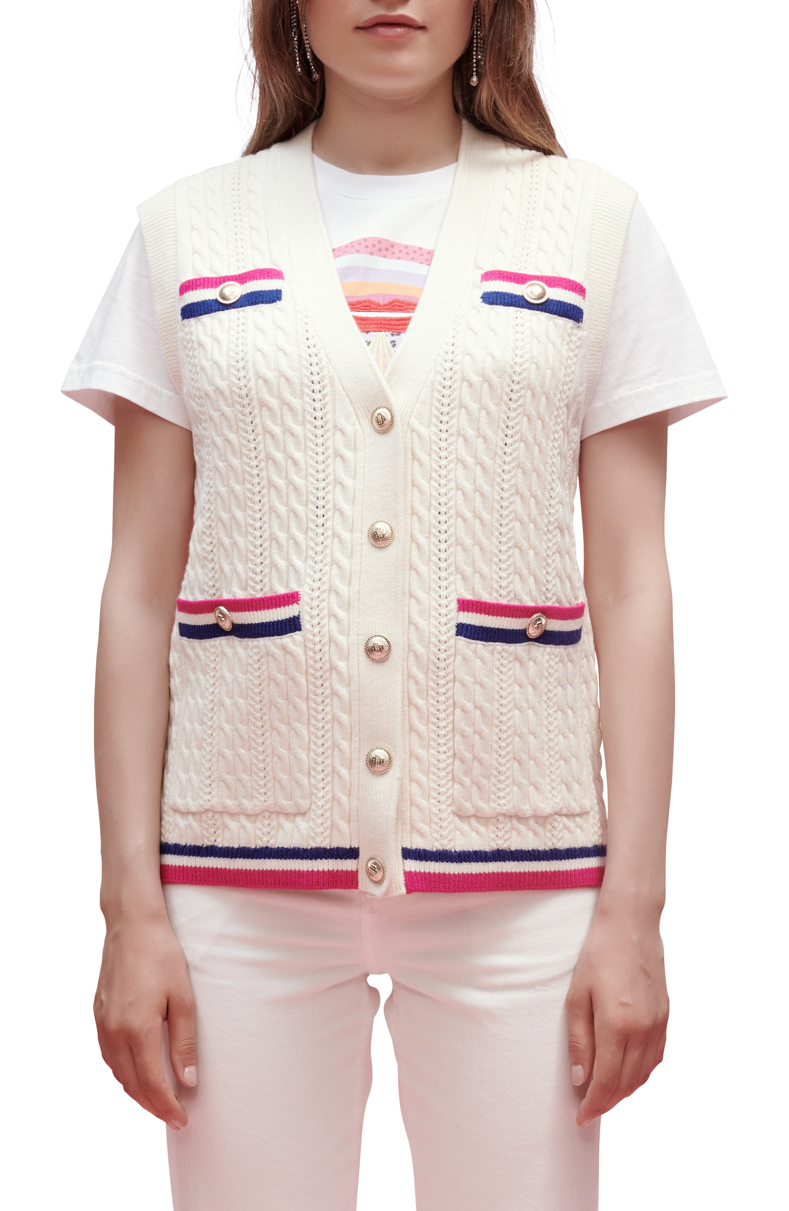 maje Martingale Sweater Vest | Nordstrom