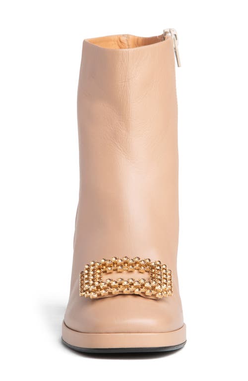 Beautiisoles Scarlet Platform Bootie In Beige