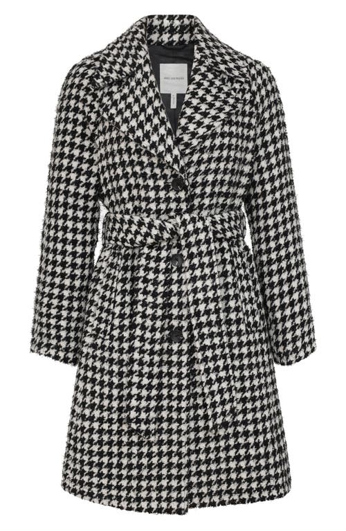 AVEC LES FILLES AVEC LES FILLES BELTED HOUNDSTOOTH RAGLAN SLEEVE COAT 