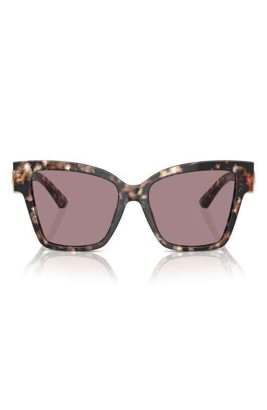 Shop Dolce & Gabbana Dolce&gabbana 54mm Gradient Square Sunglasses In Brown Havana