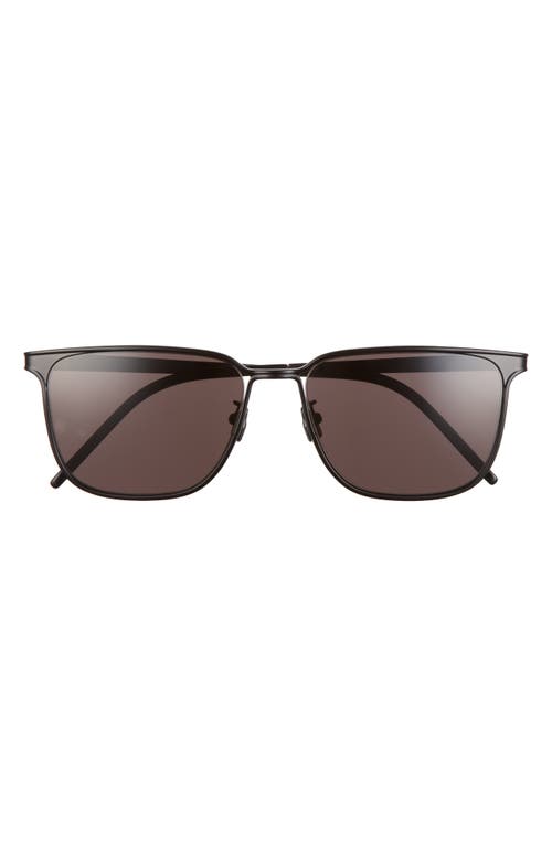 Saint Laurent 56mm Cat Eye Sunglasses In Black/black