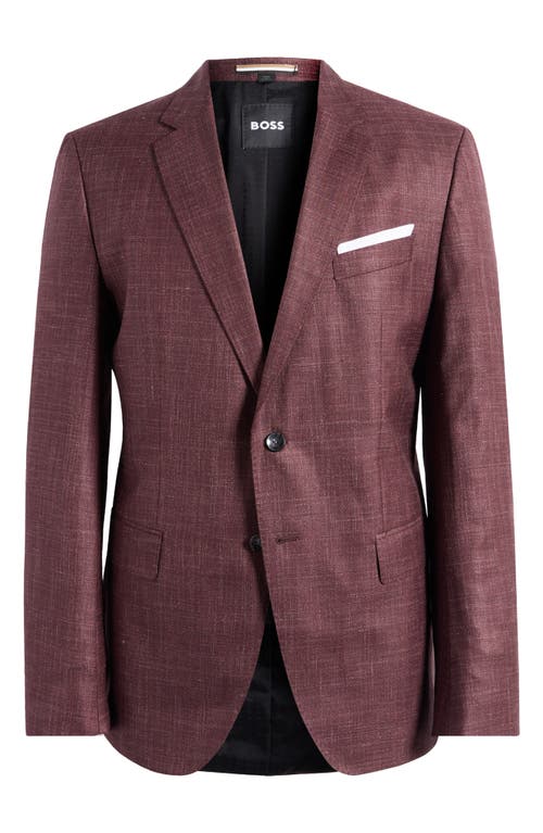 Shop Hugo Boss Boss Hutson Slub Wool & Silk Blend Sport Coat In Open Red