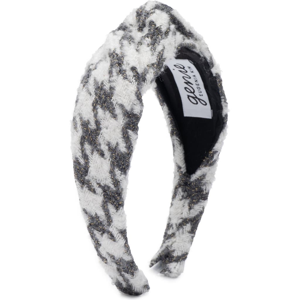 Shop Eugenia Kim Bouclé Knot Headband In Ivory/gray