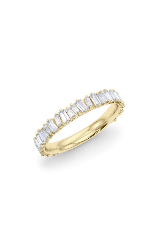 Shop Hautecarat Lab Created Baguette Diamond Band Ring In 18k Yellow Gold