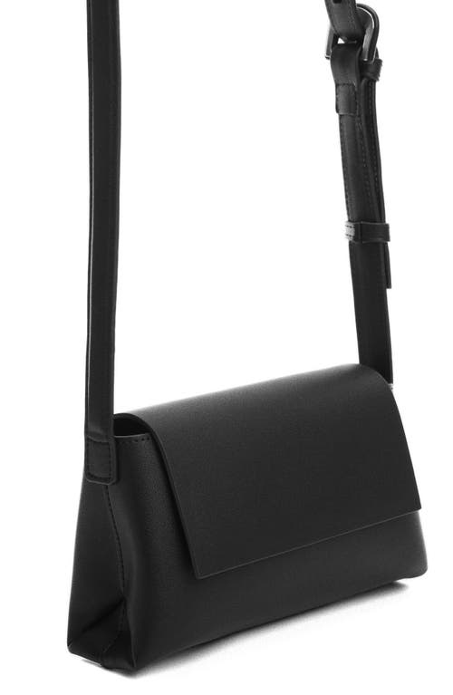 Shop Mango Flap Crossbody Bag In Black