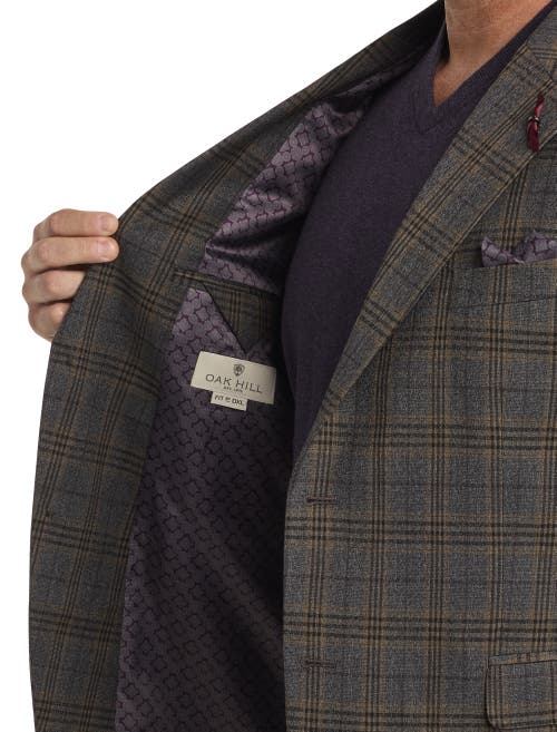 Oak Hill By Dxl Oak Hill Multi Plaid Sport Coat In Grey