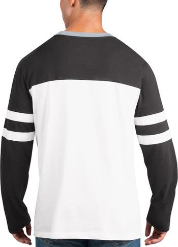 Men's Starter Black/White Las Vegas Raiders Halftime Long Sleeve T-Shirt