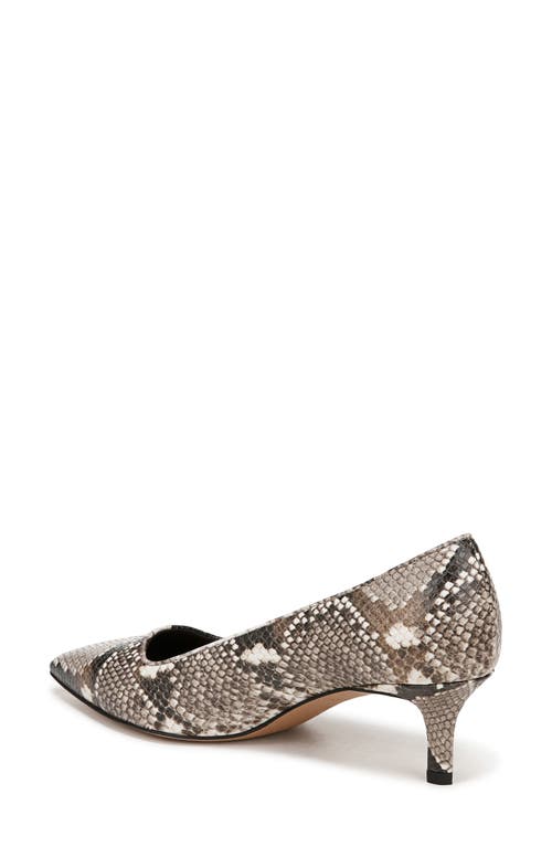 Franco Sarto Kim Snakeskin Embossed Kitten Heel Pump In Grey