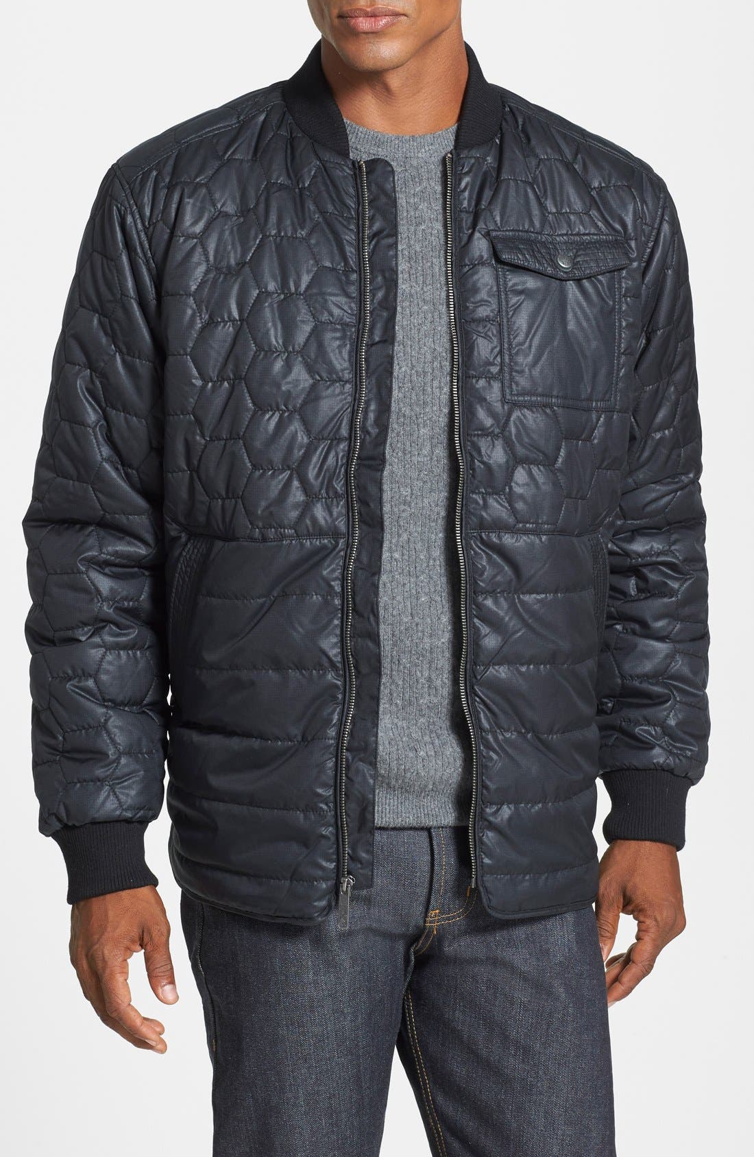 Burton 'Mallett' Water Resistant Quilted Bomber Jacket Nordstrom