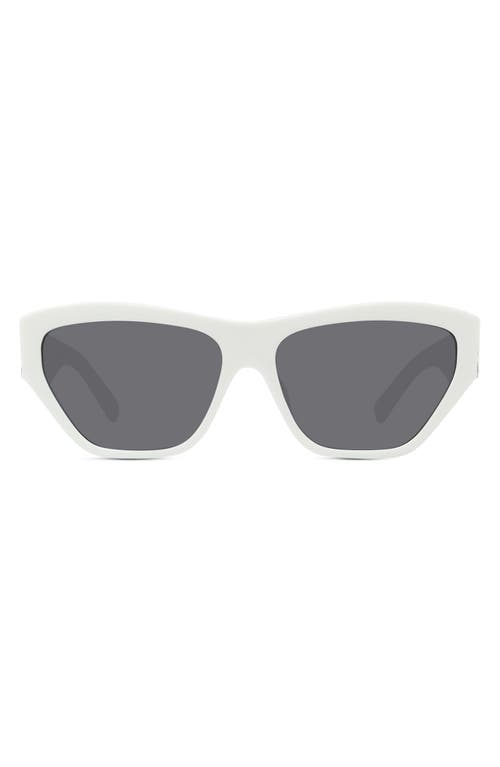 Givenchy 58mm Gradient Cat Eye Sunglasses in Ivory /Smoke Mirror at Nordstrom