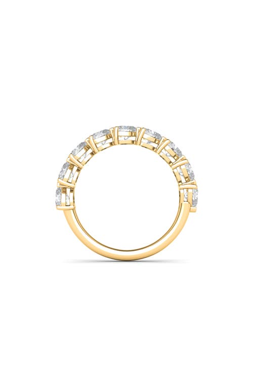 Hautecarat Heart Cut Lab Created Diamond Half Eternity Ring In Yellow Gold