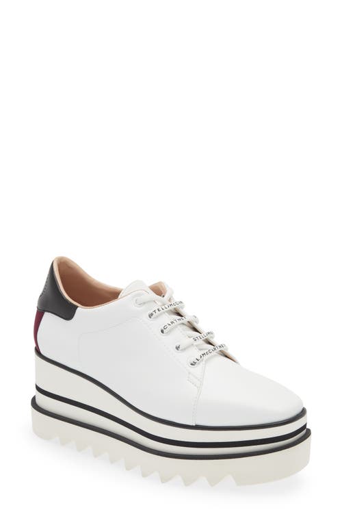 Stella Mccartney Sneak-elyse Platform Sneaker In White/black/plum