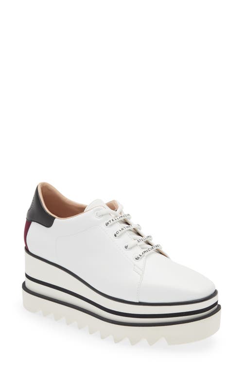 Stella Mccartney Elyse 80mm Sneakers With Non-slip Sole In White/black/plum