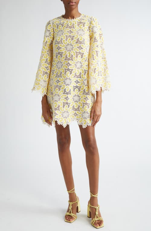 Zimmermann Golden Crochet Lace Minidress Cream/Yellow at Nordstrom,