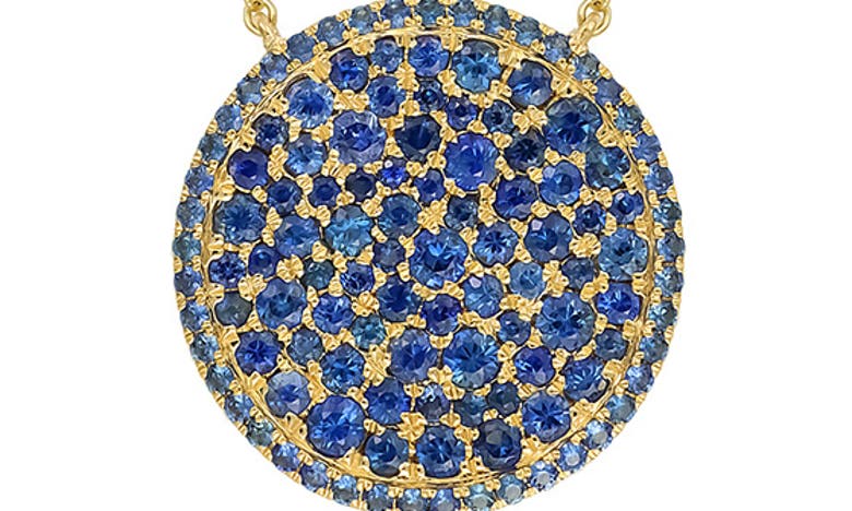 Shop Bony Levy El Mar Sapphire Pendant Necklace In 18k Yellow Gold