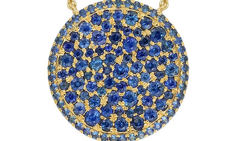 Bony Levy El Mar Sapphire Pendant Necklace In 18k Yellow Gold