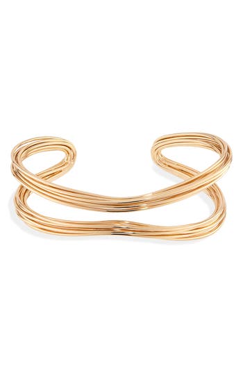 Tasha Abstract Cuff Bracelet In Gold