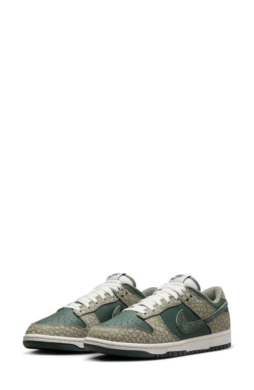 Nike Dunk Low Retro Premium Basketball Sneaker In Dark Stucco/vintage Green
