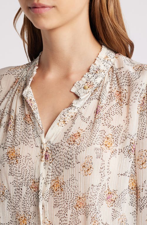 Shop Sessun Sessùn Lylee Floral Chiffon Button-up Shirt In Lylee-white Song