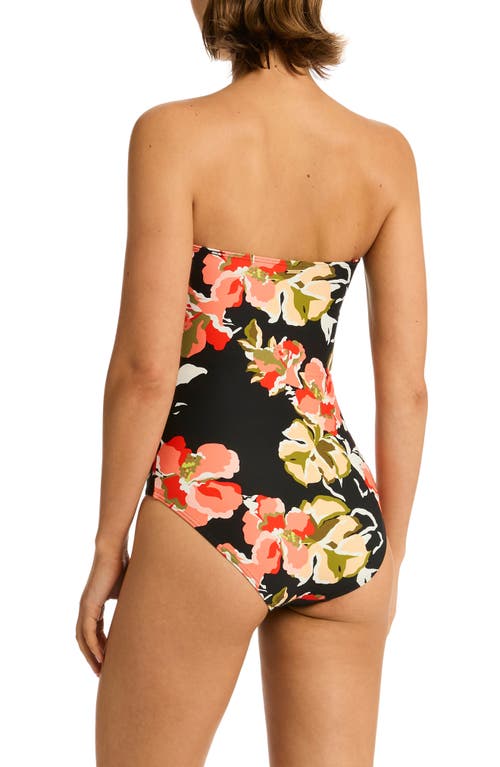 Shop Sea Level Juniper Twist Bandeau One-piece Swimsuit In Black