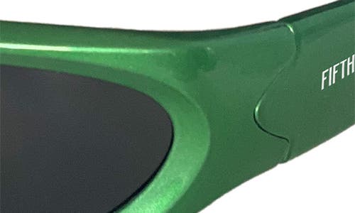 Fifth & Ninth Racer 72mm Polarized Wraparound Sunglasses In Green/black