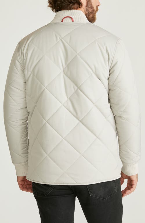 Robert Graham Reversible Quilted Bomber Jacket In Stone/stormy