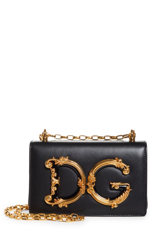 Dolce & Gabbana Logo Leather Crossbody Bag in Black at Nordstrom