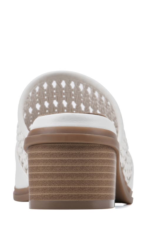 Cliffs By White Mountain Corley Heeled Mule In White/burnished/smooth