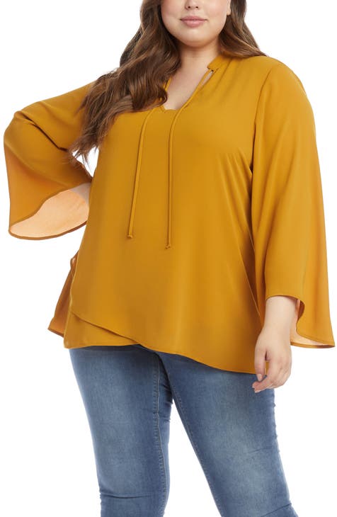 overfladisk Sobriquette Majroe Women's Yellow Plus-Size Tops | Nordstrom